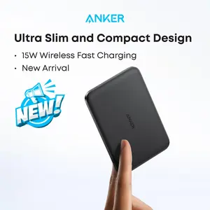[Live Only]Anker Nano Power Bank, Ultra-Slim 5,000mAh Magnetic Battery Pack, Qi2 Certified 15W Max Ultra-Fast MagSafe-Compatible Portable Charger, Ergonomic Design, For iPhone 16/15/14/13/12 Series Only