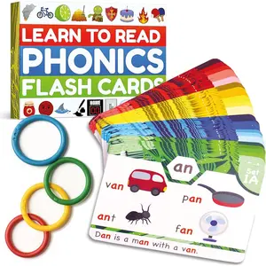Phonics Flash Cards - Learn to Read in 20 Phonic Stages - Education for Kids Ages 4-8 Kindergarten 1st 2nd Grade