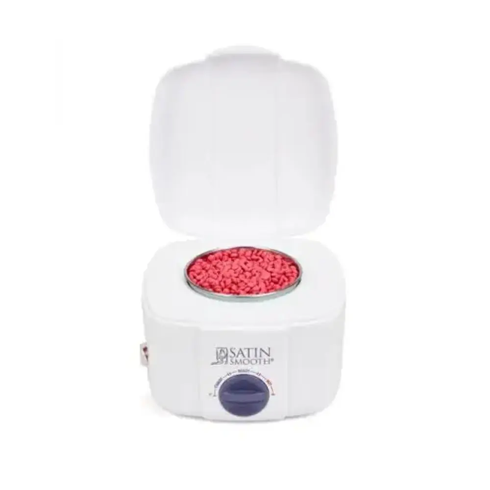 Satin Smooth Pro Single Wax Warmer Kit - Beauty & Personal Care Body Care Hair Removal Tool with Universal Silicone Components, Quick Heating Function, Adjustable Temperature Control, Independent Warming Well, 100g Ingredient-Free Goods Cover