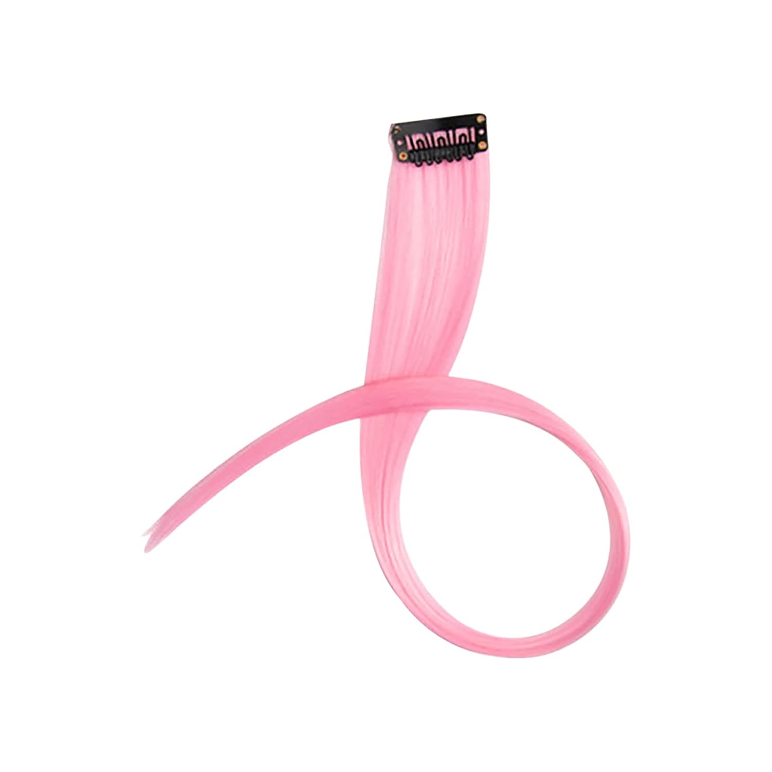 1PC Smoke Pink Hairpieces Colored Hair Extensions Clip in/on for America Girls and Women Wig Pieces Princess Party Highlight (Light Pink)