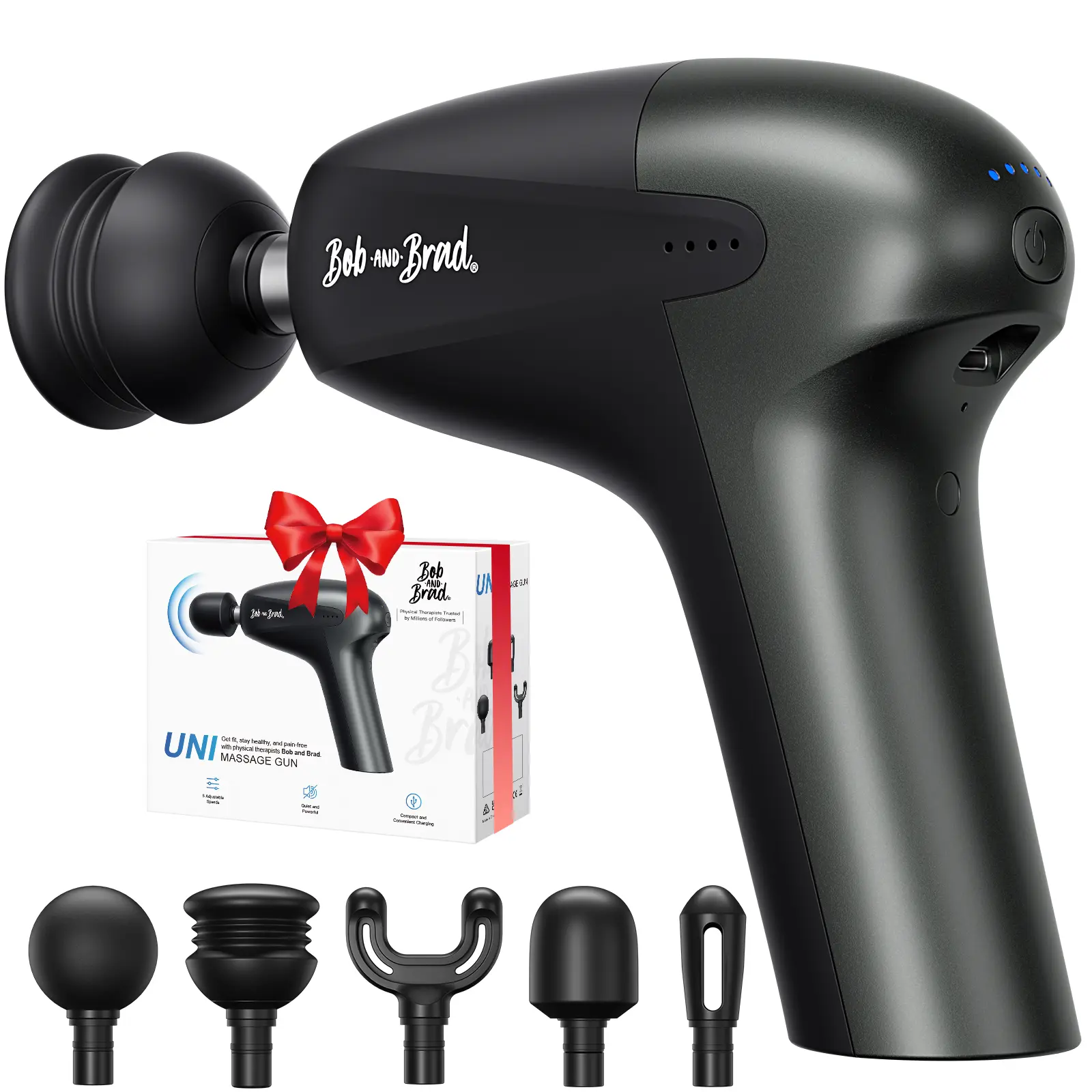 BOB AND BRAD UNI Mini Massage Gun - 10mm Amplitude Therapy Massage Tool, Personal Massager, Body Massager for Deep Tissue Muscle Relief - FSA/HSA Eligible Gift for Adults