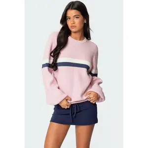 Nautical Striped Oversized Sweater