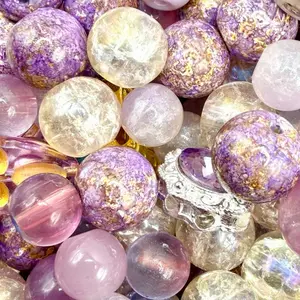 (BOGO) A Date in Provence, High Quality Crystal Ceramic and Glass Beads and Charms Kit for DIY Beading Jewelry, Bracelets and Accessories and other DIY Projects such as Sun-catchers and Car Hangers