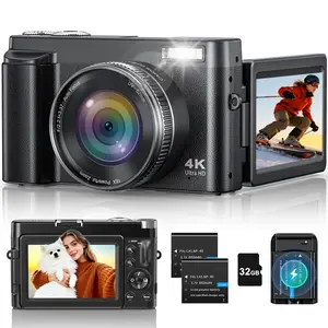 Zostuic DC101L-AF 4K Digital Camera, 48MP Autofocus Vlogging Camera with 3.0'' IPS Screen, 16X Zoom, Web Camera, LED Flash, External Mic Hot Shoe, Rechargeable Battery, Supports up to 256GB TF Card