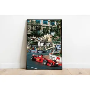 Vintage F1 Monaco Marlboro Poster