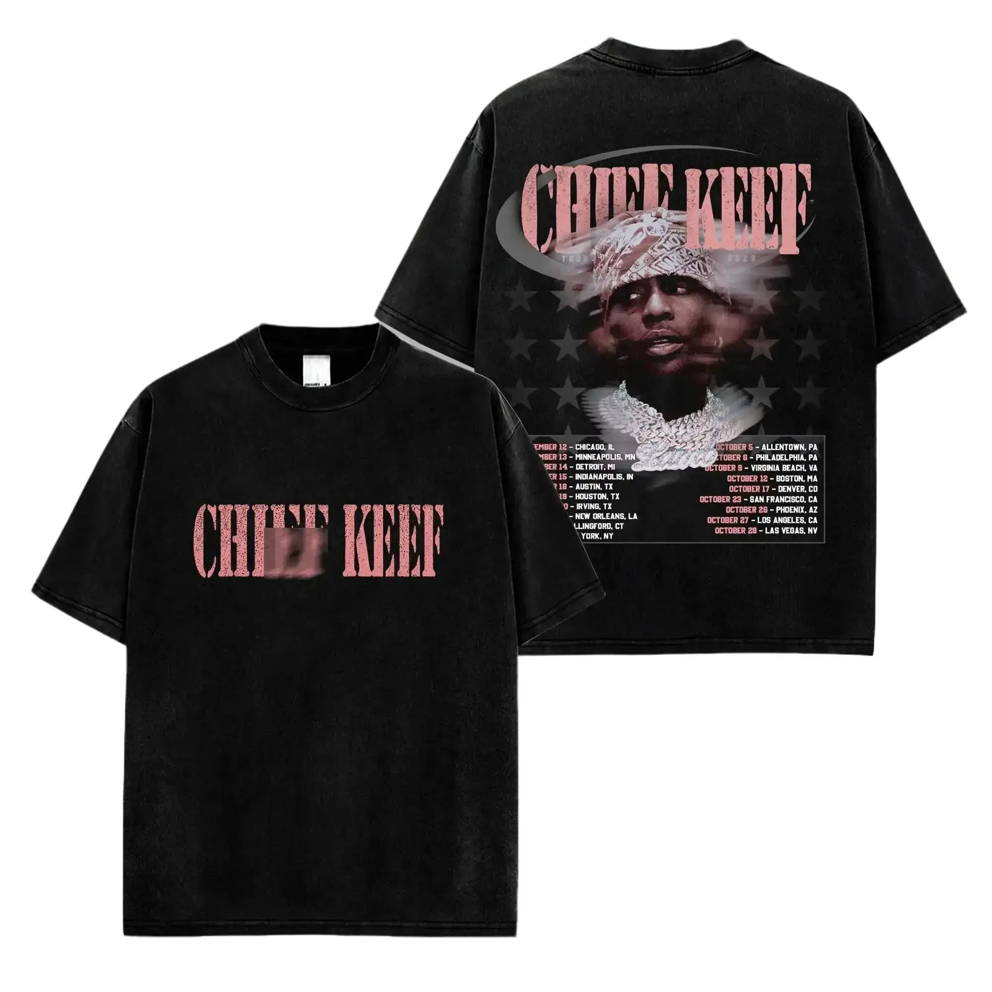 [FREE SHIP] Chief Keef Live Tour Date 2026 Graphic 100% Cotton T-Shirt, Skeletor Sosa Fans Hip-Hop Shirt, Chief Keef Fan Graphic Tee, Gift For Hip-hop Music Fan Merch Shirt