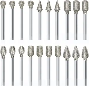 Sanding Bits for Dremel Rotary Tool, 20Pcs Grinding Stone Sanding Drill Bits with 1/8" Shank, 6 Shape Aluminium Oxide Sanding Accessories Meet More Needs to Metal Rust Removal/Smoothing/Sharpening tiktokshopspringglowup
