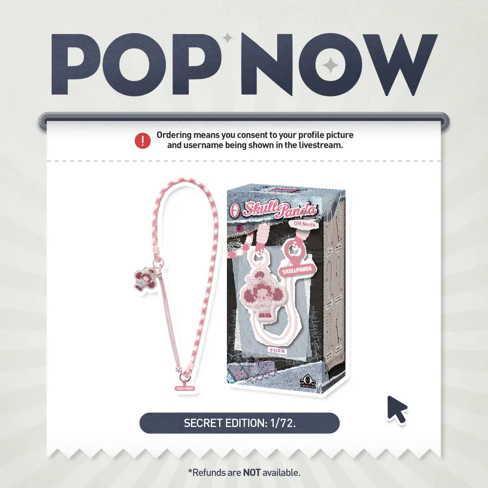 【POP NOW】POP MART θ SKULLPANDA Off Mode Series Phone Lanyard Blind Box