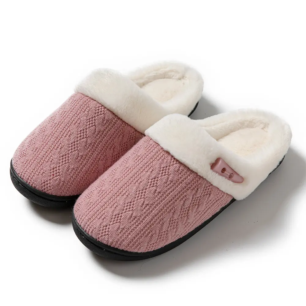 Winter Men's and Women's Knitted Slippers - Lightweight and Slip-resistant Flat Indoor Home Shoes, Soft Inner Linings, Women's Indoor Slippers, Comfortable for Sliding, Lightweight Slippers