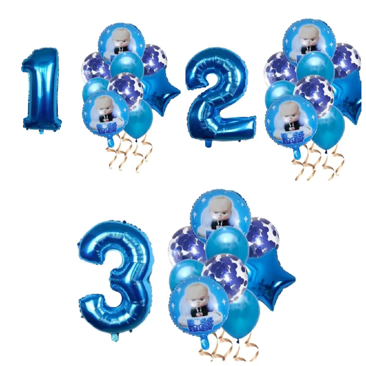 10PC BABY BOSS BALLOONS PARTY SUPPLIES DECOR