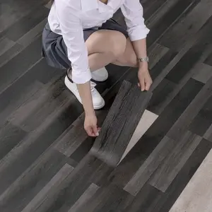 16-Piece Self-Adhesive Wood Grain Decorative Wallpaper, 15x45cm Wide Waterproof Peel & Stick Tiles, Ideal for Kitchen, Bathroom, Office Decor