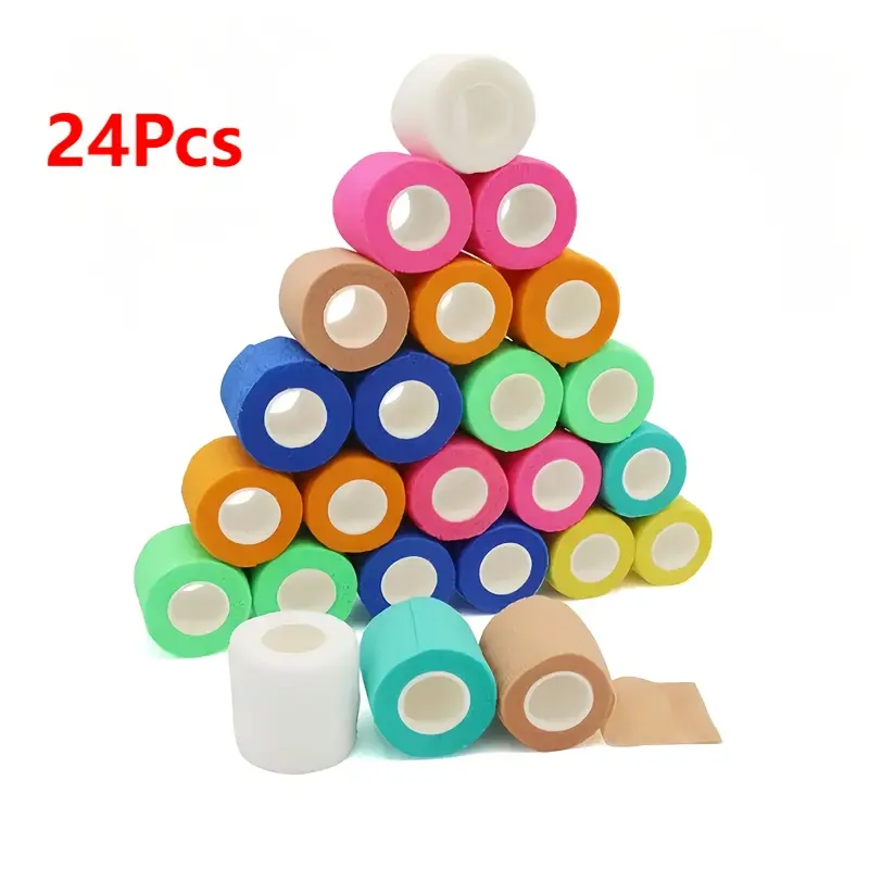 2 Rolls Self-Adhesive Elastic Bandage – 2"x177", Random Colors, Wrist & Ankle Support for Gym & Sports, Boxing Training Gear, Boxing Equipment, Boxing Training Band, Boxing Wrap, Hand Wrap