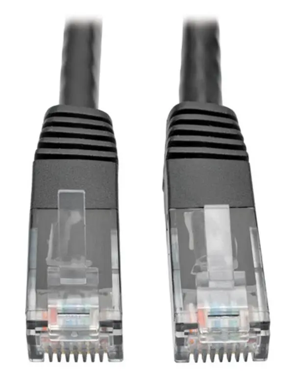 Tripp Lite TRL-N200-007-BK 7 ft. Cat6 Gigabit Molded RJ45 Male to Male Patch Cable, Black