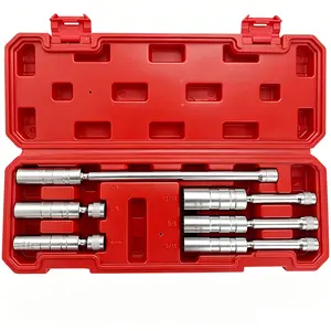 【FathersDay Gift】6PCS 3/8-Inch Drive Magnetic Swivel Spark Plug Socket Set, Thin Wall, Include 9/16-Inch, 5/8-Inch, 13/16-Inch, 14mm,Socket, Length: 4-Inch, 6-Inch, 11-Inch, 12-Point, CR-V,#TikTokShopBlackFriday fathersdaygift