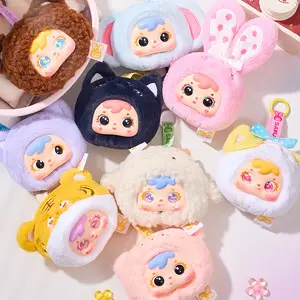 Samuel Mini Little Animal Blind Box, Cute Plush Keychain with 360° Rotatable Eyes, 8 Regular + 1 Hidden Funny Meow, Collectible Toy, Great Gift for Girls & Kids (1 Box)