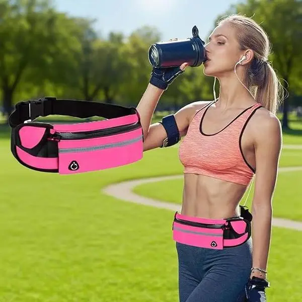 Waist-Fitting Running Belt, Water-Resistant and Adjustable Active Phone Pouch Accessories for Running, Hiking, and Fitness Training, Sport