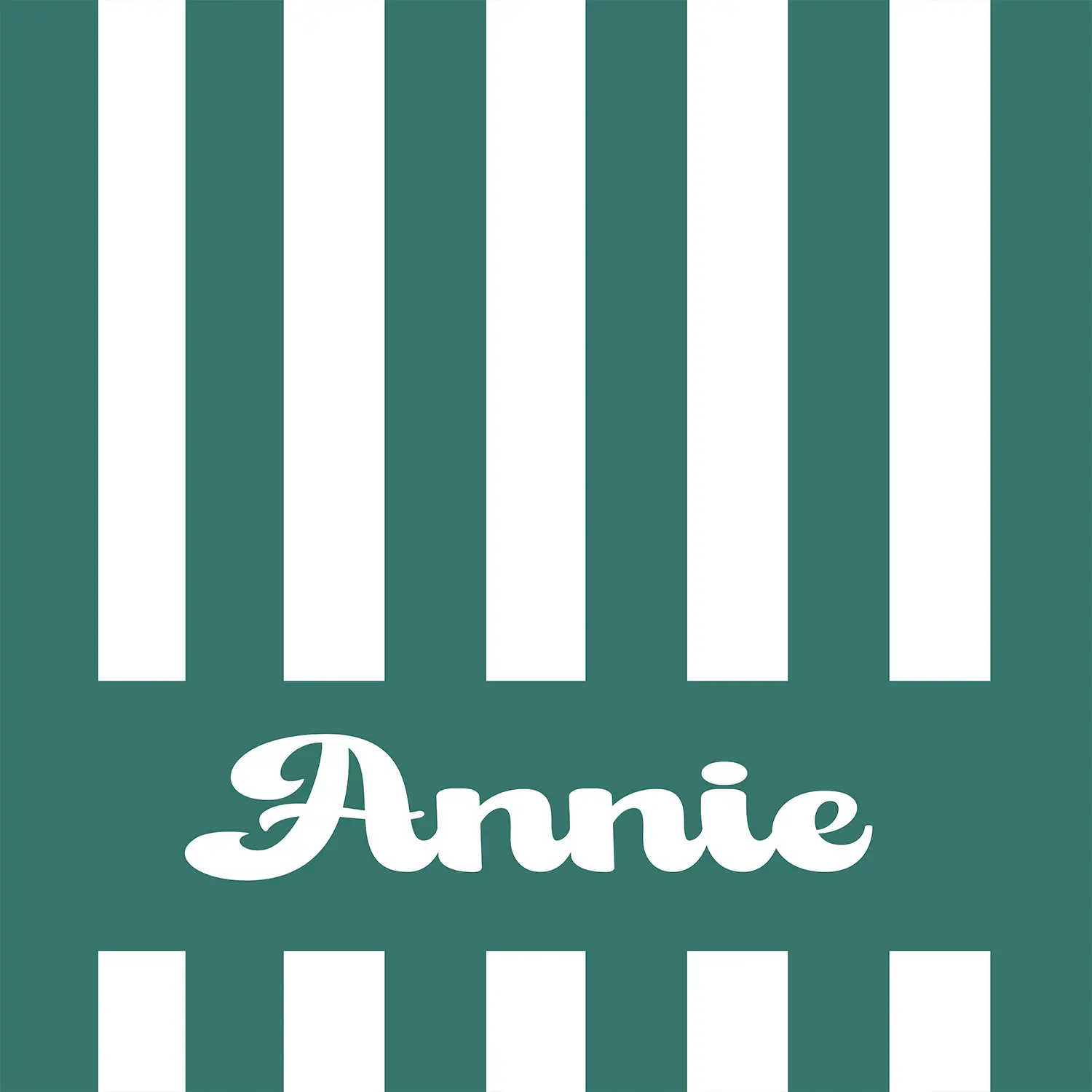 Stripes - Name - Dark Green White