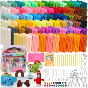 Polymer Clay Kit, Creative Moldable Clay for Kids DIY Starter Kits, Oven Baked Model Clay, Non-Sticky with Sculpting Tools, Craft Supplies Unique Gift for Children&Artists