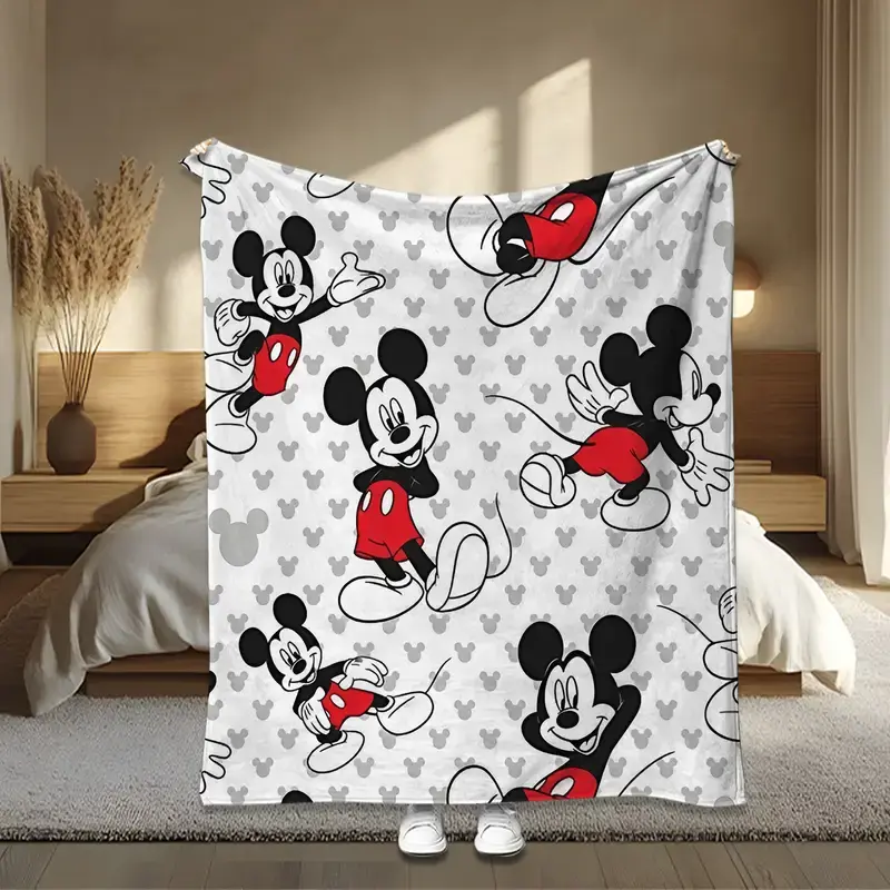 [SummerVibes] DISNEY CLASSIC Mickey Mouse Blanket - Super Soft Microfiber Fleece, 60x80 Inches, Perfect for Sofa, Bed, and Home Decor