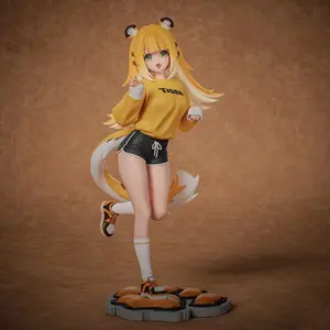 Adorable Sporty Tiger Girl Action Figure for Anime Fans & Desk Decor Figurine
