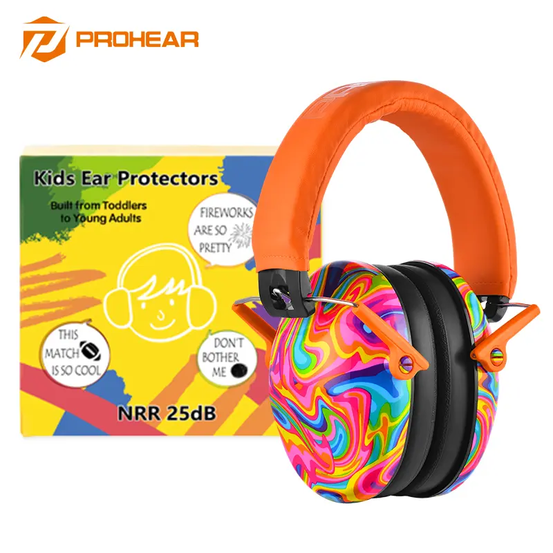PROHEAR Kids' Noise Reduction Earmuffs (25dB) for Ages 3-12, Adjustable Headband, Vibrant Multicolor Animal Designs, Children's Ear Protection for Airplane Travel & Sleep, ABS Figure Accent, Ear Protectors, Animals, Graphic tiktokshopbacktoschool