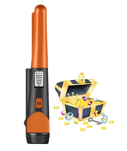 Hand Metal Detector High Sensitivity Metal Detector with LCD Display 360° Scanning Metal Finder (Orange)