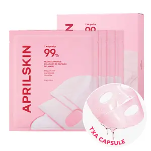 [APRILSKIN Official] TXA Niacinamide Collagen Capsule Overnight Mask | Brightening Facial Mask Sheet 4ea | Ultimate Glowy Skin Skincare Comfort
