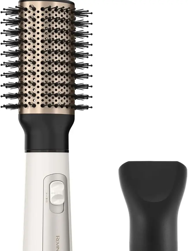 Remington Shine Therapy Hair Dryer Brush 2.4” Oval Hot Air Brush Keratin Argan Oil Ionic Anti-Frizz Ceramic Volumizer 1100W Blowout Styler for Smooth Frizz-Free Salon Hair