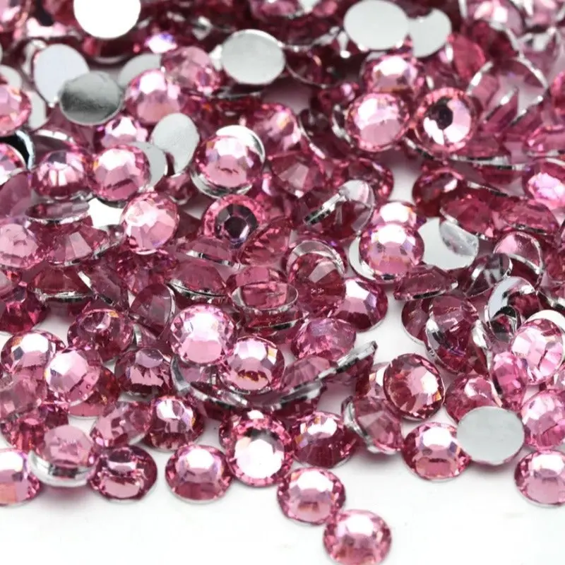 Poppin Pink Resin Rhinestones- sizes 2mm-5mm Bling Package Ideal for Embellishments, Fashion, Decoration. DIY Beading Accessories for Nails, Cups, Phone Cases, Office Supplies, Clothing, Shoes, and Accessories.