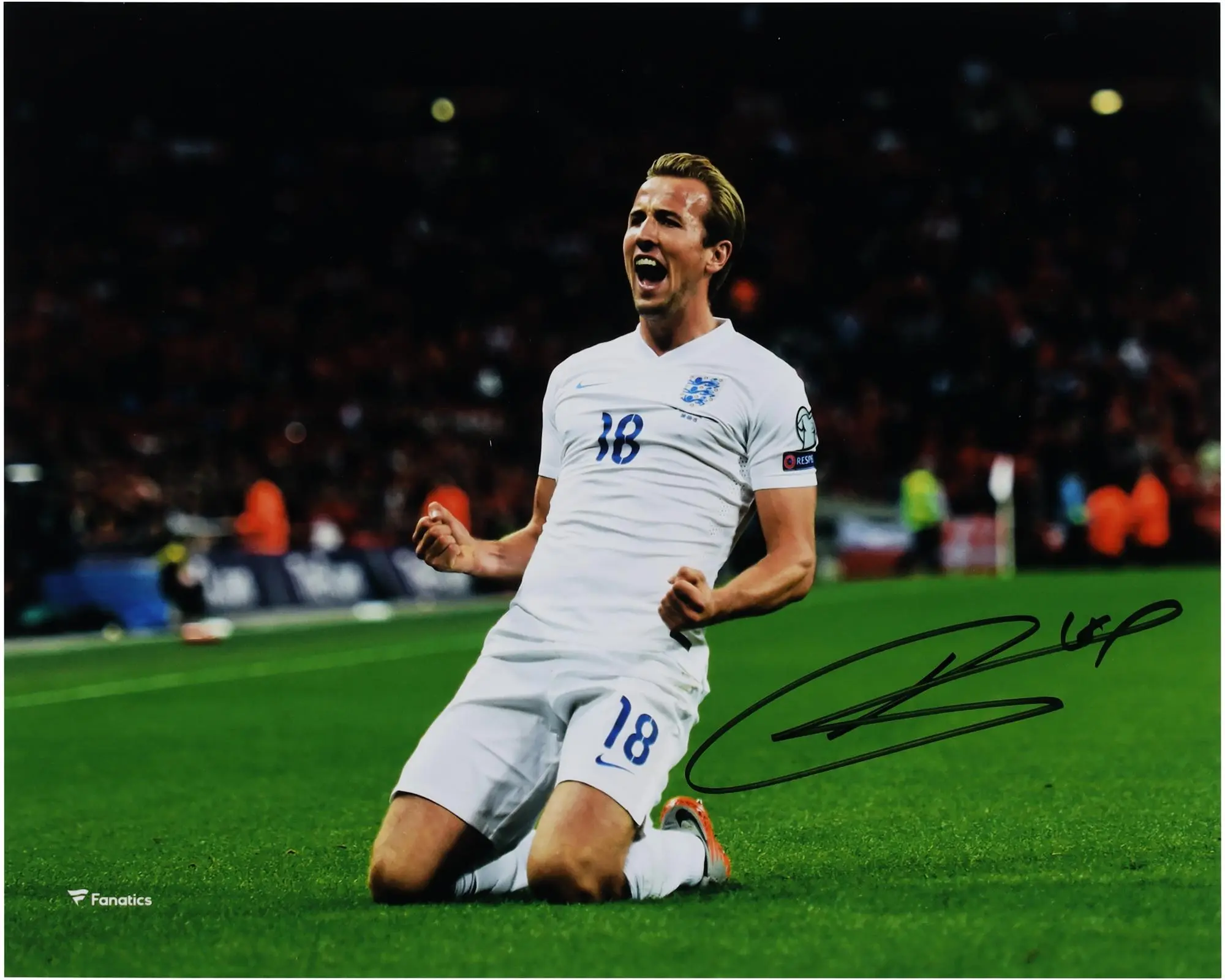 Harry Kane England National Team Autographed 8" x 10" Goal Celebration Photograph - Fanatics Authentic Certified
