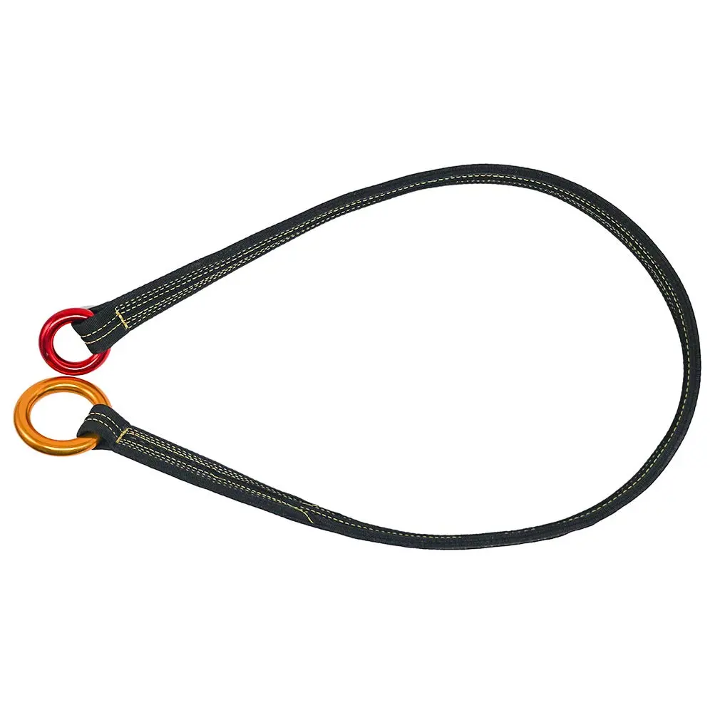 NEWDOAR 22KN Arborist Friction Saver, Adjustable 35.4"/43" Polyester & Aluminum Alloy Cambium Saver with Carabiner, Retrievable from Ground for Tree Climbing, Gardening, Safe, Durability, 22Kn Load, Two Rings
