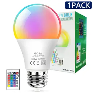 Kasotile LED Bulb, Full Color Changing Adjustable Light Bulb, RGB Colorful E26/e27, 9w/15w Lumens Ambient Light Bulb