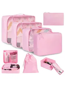 8 Pcs Travel Packing Cubes Set, Minimalist Style Luggage Organizer with Mesh Design, for Travel & Business Trips, Packing Organizers