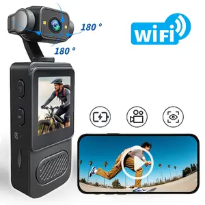 1080P Portable Action Camera, Wearable Body Camera with Night Vision & 180° Rotatable Lens, 8x Zoom, Vlogging Camera, Mini Sports DV, Handheld Video Camera,Birthday Gift