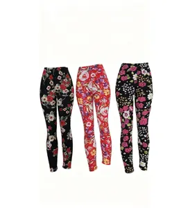 3 Pcs Women's Printed Fashion Leggings One Size