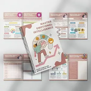 Master Emotional Intelligence Coil Notebook, Enhance Eq, Self-Awareness, Social Skills, Growth Journal, Personal Development Tool