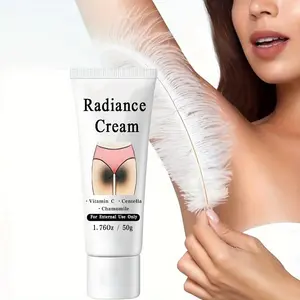 Snowflake Radiance Cream with Vitamin C, Niacinamide, and Centella Extract, Brightening Moisturizing Skincare for Body, Armpits, Thighs, 50g