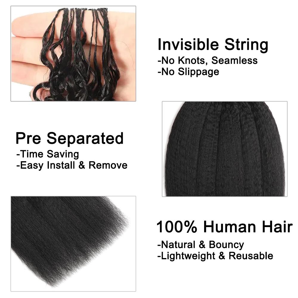 Asakiss Human Hair Feather Crochet Extensions - Burmese Curly, Knotless Water Wave, Pre-Separated for Boho Braids & Hair Braids, 4-5 Packs (48-52g/Pack) for Full Head, Glueless Lightweight Time-Saving Protective Styles with Curled Waves