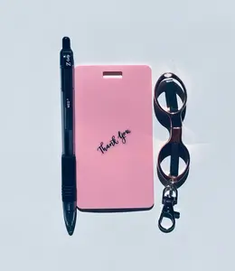 Bundle Vertical Badge Note with Ballpoint Zebra Pen and Mini Scissors