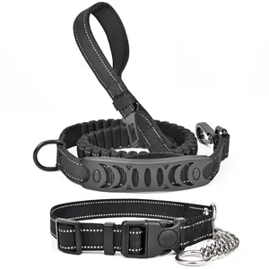 【3-in-1】Mega Deal Bungee Leash + Martingale Collar Set + FREE Bandana No Pull Harness Durable Reflective Walking Harness