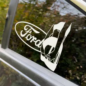 Ford girl car decal / bumper sticker