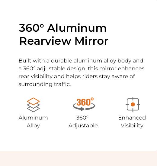 ENGWE 12th Anniversary Gift Set | 360° Aluminum Alloy Rearview Mirror + Folding Anti-Theft Lock | E-Bike Safety 2.