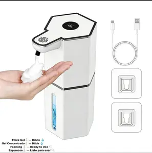 Touchless Foam Soap Dispenser, USB Rechargeable, 12oz Smart Liquid & Gel Soap Pump for Kitchen & Bathroom