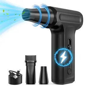 Compressed air dust collector, 130000RPM electric dust collector (with brushless motor), 3-speed rechargeable mini blower, keyboard cleaning kit, jet dry blower suitable for PC, car, and home cleaning