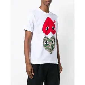 COMME DES GARÇONS PLAY DOUBLE HEART T.SHIRT