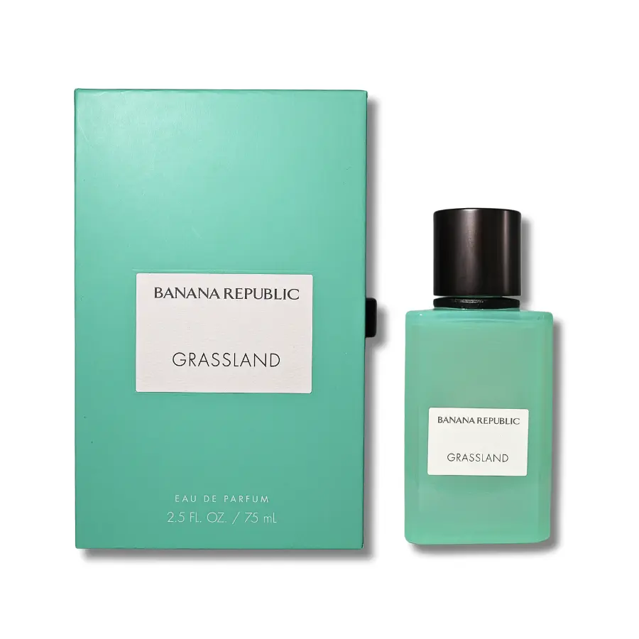 BANANA REPUBLIC Grassland Unisex Eau De Parfum (EDP) - Long-Lasting Aromatic Citrusy Scent, Citrus-Woody Base with Amber & Ozonic Notes, EDP Liquid Perfumes, Fragrances, Single Item, 2.5 fl oz/75 ml, Ambery Woody Fragrance, Aromatic Fragrances