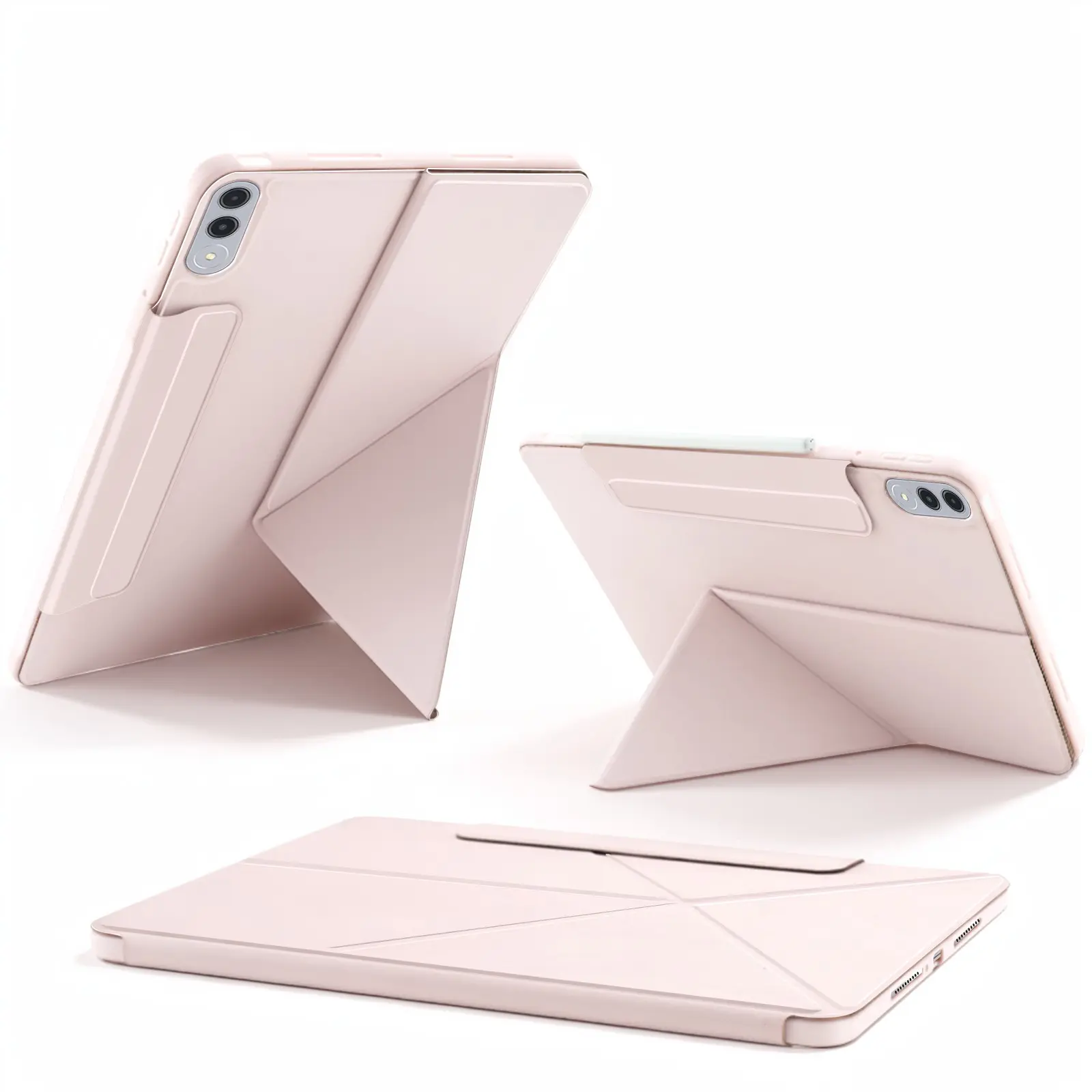 SPALLO Flip Folio Case for Lenovo Pad Idea Tab Tablet 11" & Idea Tab Pro 12.7 inch 2025 with Pen Holder, Slim Smart Stand Folding K-Fold Hard Shell Protective Tablet Magnetic Back Cover Support Auto Wake/Sleep Tablet Casing