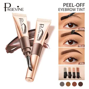 PAGEVINE Semi-Permanent Eyebrow Gel Tint, Peel-Off Brow Color Stain, Long-Lasting Waterproof Smudge-Proof Daily Brow Filler Makeup Cosmetic for Natural Look, Single Item Eyebrow Gel