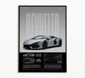 Lamborghini Revuelto Poster | Physical Print | Hyper Car Poster | Super Car Print | Art Print | Poster | Home Decor | Wall Decor