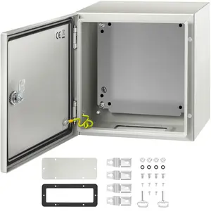 【fathersdaygift】VEVOR NEMA Steel Enclosure 12 x 12 x 8'' NEMA 4X Steel Electrical BoxIP66 Waterproof & DustproofLock Box, Lock Box